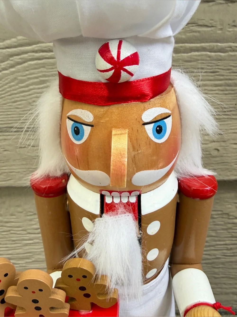 Christmas Nutcracker Chef Baker Gingerbread Man On A Tray 15” Wooden Hobby Lobby